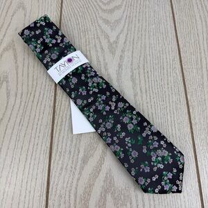 712 Tayion by Montee Holland Floral Men's Tie 001 Black $55 Polyester 2YC24-2012